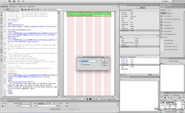 Even with all the bells and whistles Dreamweaver CS6 has a certain poise