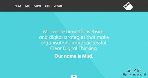 扁平化网页设计Mud