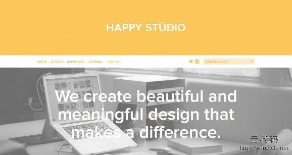扁平化网页设计Happy Studio