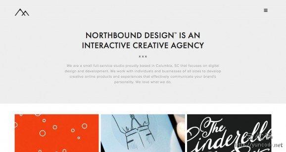 扁平化网页设计Northbound Design