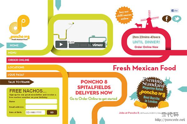 Poncho 8 in Creative Navigation In Web Design