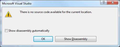 Visual Studio在系统DLL调用处暂停