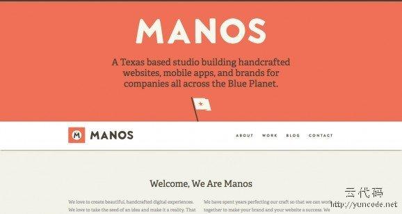 扁平化网页设计Manos